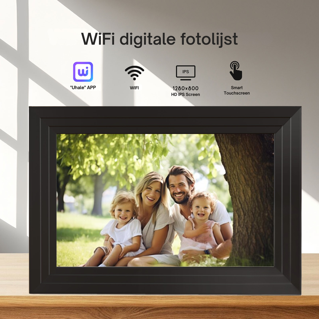 SolutionMarket® digitale Fotolijst 10.1 inch - zwart/wit