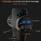 SolutionMarket® – Professionele Massage Gun – 30 Snelheden – 6 Opzetstukken – LCD Display – Inclusief Koffer – Krachtige Diepe Spiermassage – 3200 RPM