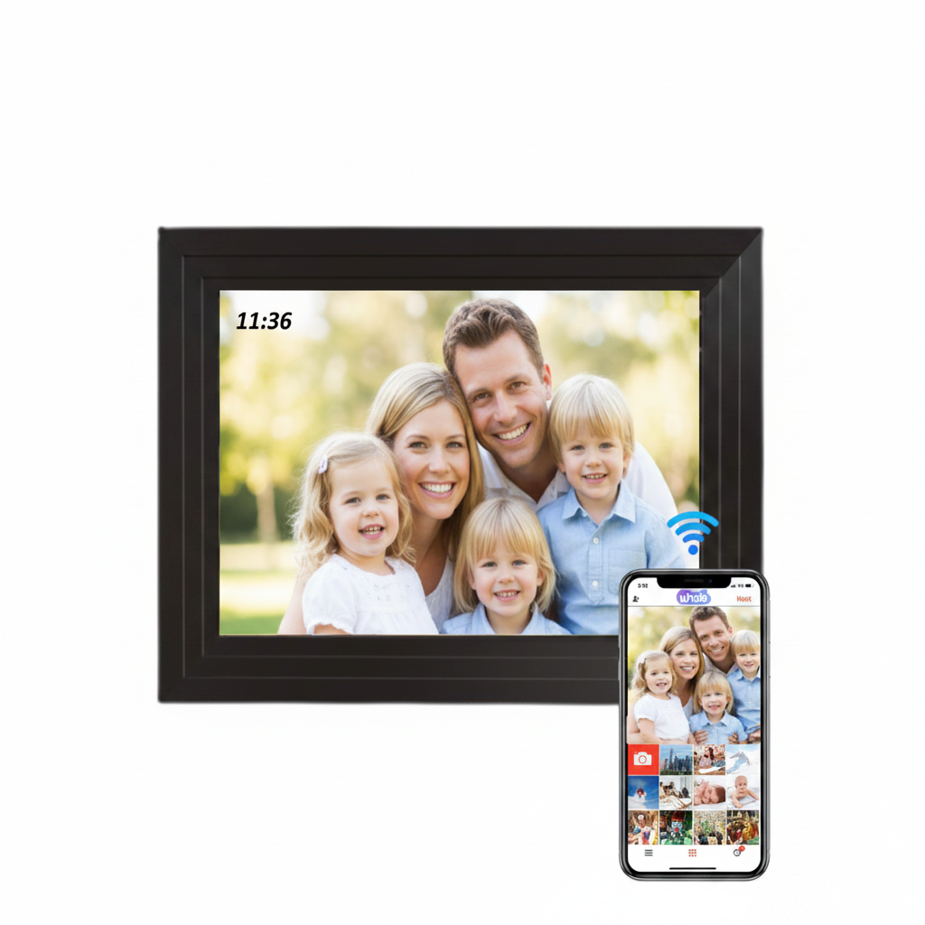 SolutionMarket® digitale Fotolijst 10.1 inch  – Zwart/wit